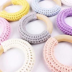 Diş Kaşıyıcı 4'lü Ahşap Halka 70 mm