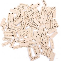 Handmade Ahşap Düğme Uzun 10'lu