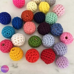 Renkli Örgü Boncuk 5'li