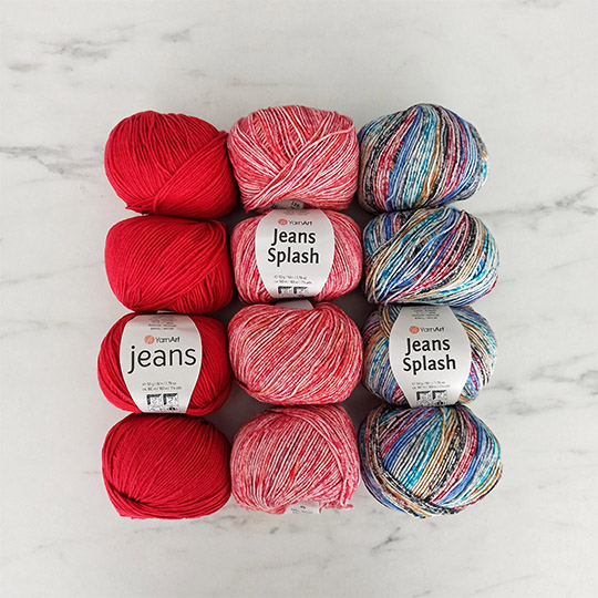 Yarnart Jeans Splash Motifli Örgü Kiti